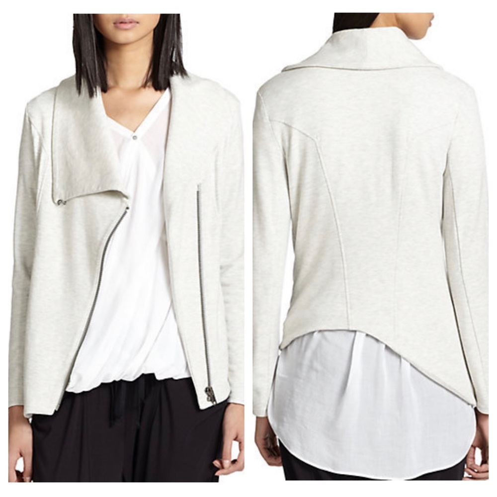 Helmut Lang Gray Asymmetric Jacket Sz Small